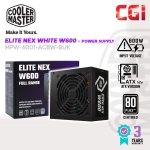 Cooler Master Elite Nex White W600 230V 80 Plus ATX Power Supply - CM-MPW-6001-ACBW-BUK